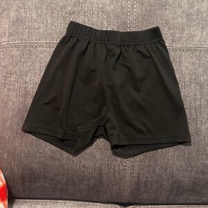 Black Casual Shorts with Elastic Waistband